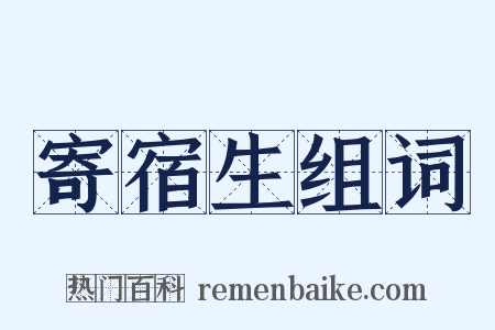 寄宿生组词是什么意思的图片